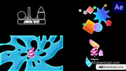Gradient Shapes Logo for After Effects Logo Stings template preview
