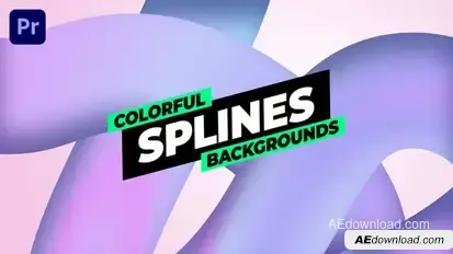 Gradient Splines Backgrounds Premiere Pro template preview