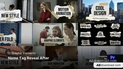 Graphic Elements - Name Tag Reveal After Premiere Pro Templates Premiere Pro template preview