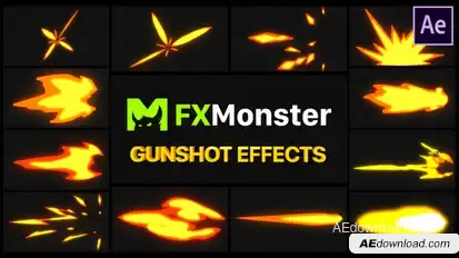 Gunshot Effects | After Effects Video Displays template preview