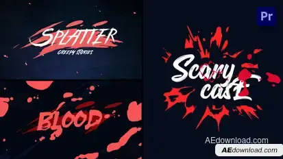 Horror Blood Splatter Opener [Premiere Pro] Premiere Pro template preview