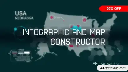 infographic and map constructor Video Displays template preview