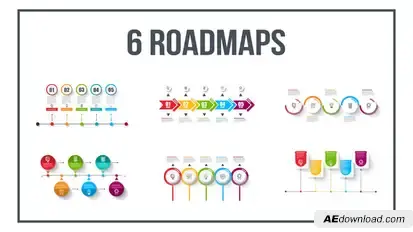 Infographics Roadmaps №5 Video Displays template preview