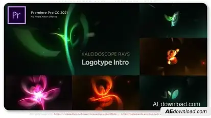 Kaleidoscope Rays - Logotype Intro Premiere Pro template preview