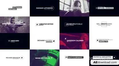 Line Lower Thirds 03 Premiere Pro template preview
