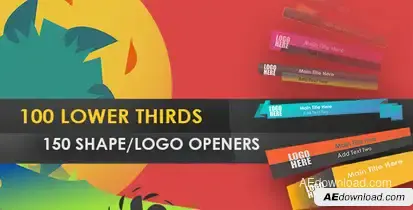 LowerThird Shape Opener Video Displays template preview