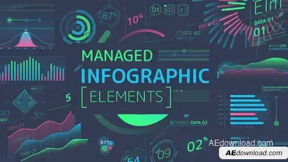 Managed Infographic Elements Video Displays template preview