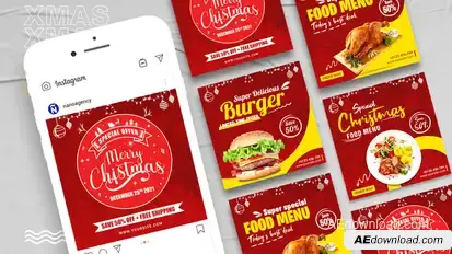 Merry Christmas Sale Template Video Displays template preview