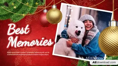 Merry Christmas Slideshow Video Displays template preview