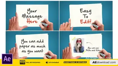 Message Paper Video Displays template preview