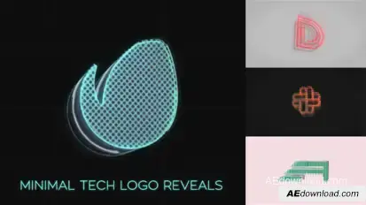 Minimal Tech Logo Reveals Video Displays template preview