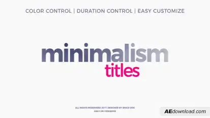 Minimalism Titles Video Displays template preview