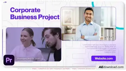Modern Corporation Presentation Premiere Pro template preview