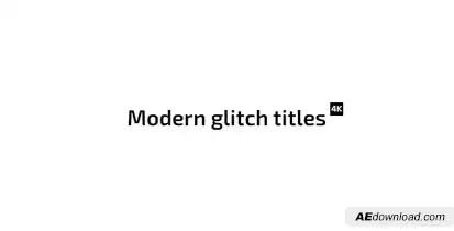 Modern Glitch Titles Premiere Pro template preview