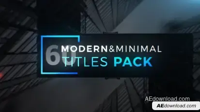 Modern Minimal Titles Pack Video Displays template preview