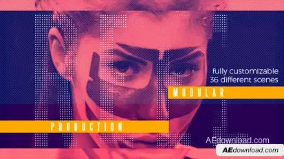 Modular Production Reel Video Displays template preview
