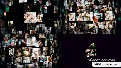 Mosaic Logo Reveal Premiere Pro template preview