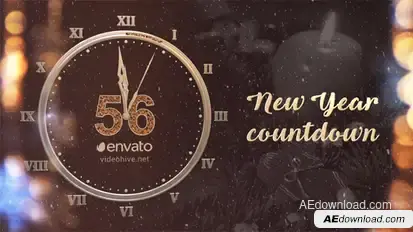 New Year Countdown 2019 Video Displays template preview