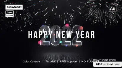 New Year Countdown Opener Video Displays template preview