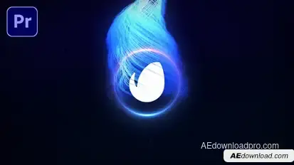 Particle Logo Premiere Pro template preview