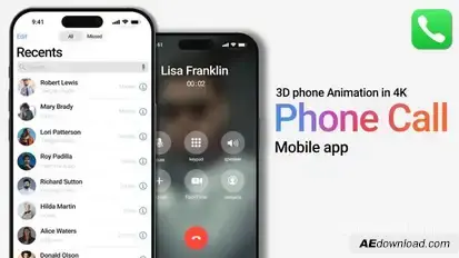 Phone Call MOGRT Premiere Pro template preview