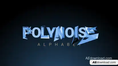 PolyNoise Alphabet - Animated Typeface Video Displays template preview
