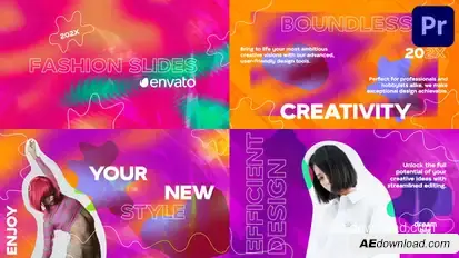 Psychedelic Fashion Scenes for Premiere Pro Premiere Pro template preview