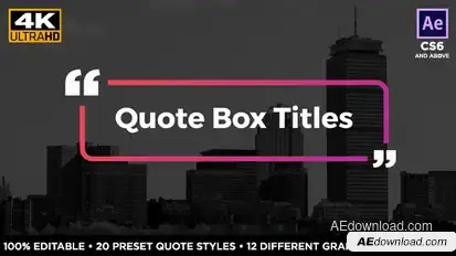 Quote Box Titles Video Displays template preview
