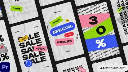 Sale Stories Verticals | MOGRT Premiere Pro template preview