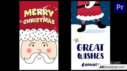 Santa Wishes Typography Stories for Premiere Pro Premiere Pro template preview