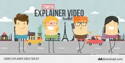 Simon Explainer Video Toolkit Video Displays template preview