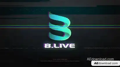 Simple Glitch Distortion Logo Video Displays template preview