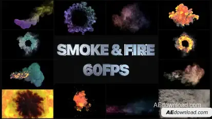 Smoke And Fire VFX Simulation | After Effects Video Displays template preview