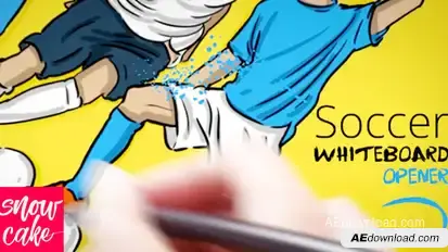 Soccer Whiteboard Opener Video Displays template preview