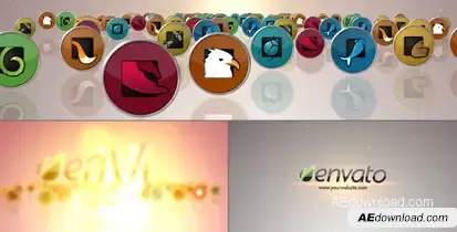 Social Media Logo V2 Video Displays template preview