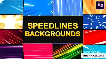 Speedlines Backgrounds | After Effects Video Displays template preview