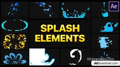 Splash Elements | After Effects Video Displays template preview