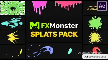 Splats Pack | After Effects Video Displays template preview