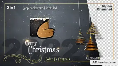 Stylish Christmas Celebration 2 In 1 Video Displays template preview