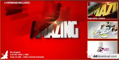 Superhero Logo Video Displays template preview