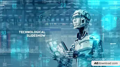 Technological Slideshow Video Displays template preview