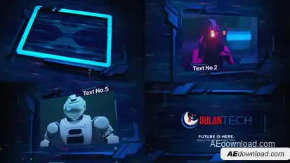 Technology Slideshow Video Displays template preview