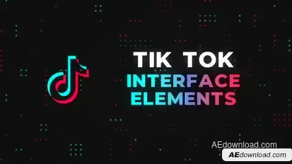 Tik Tok Interface Elements - Premiere Pro Video Displays template preview