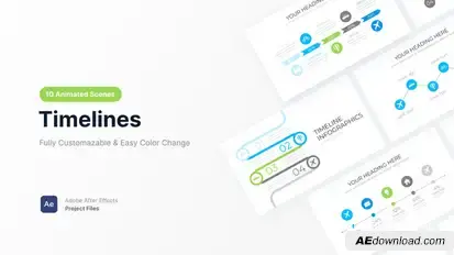 Timelines Infographics template preview