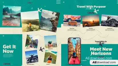 Travel Services Intro Premiere Pro template preview