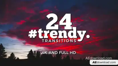 Trendy Transitions Pack Video Displays template preview