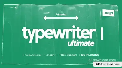 Typewriter Premiere Pro template preview