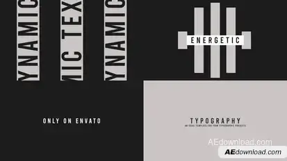 Typography Stomp Premiere Pro template preview