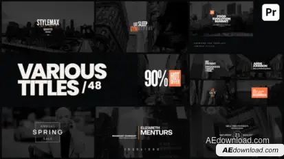 Various Titles 48 Premiere Pro template preview