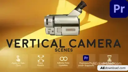Vertical Camera Scenes for Premiere Pro Premiere Pro template preview